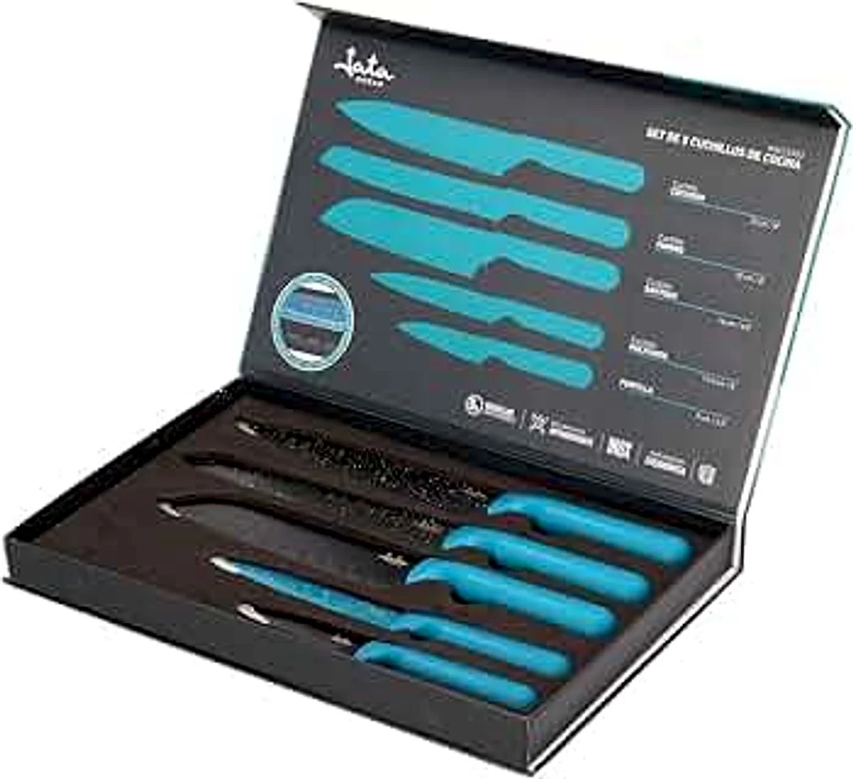 Set 5 Cuchillos Jata Puño Azul