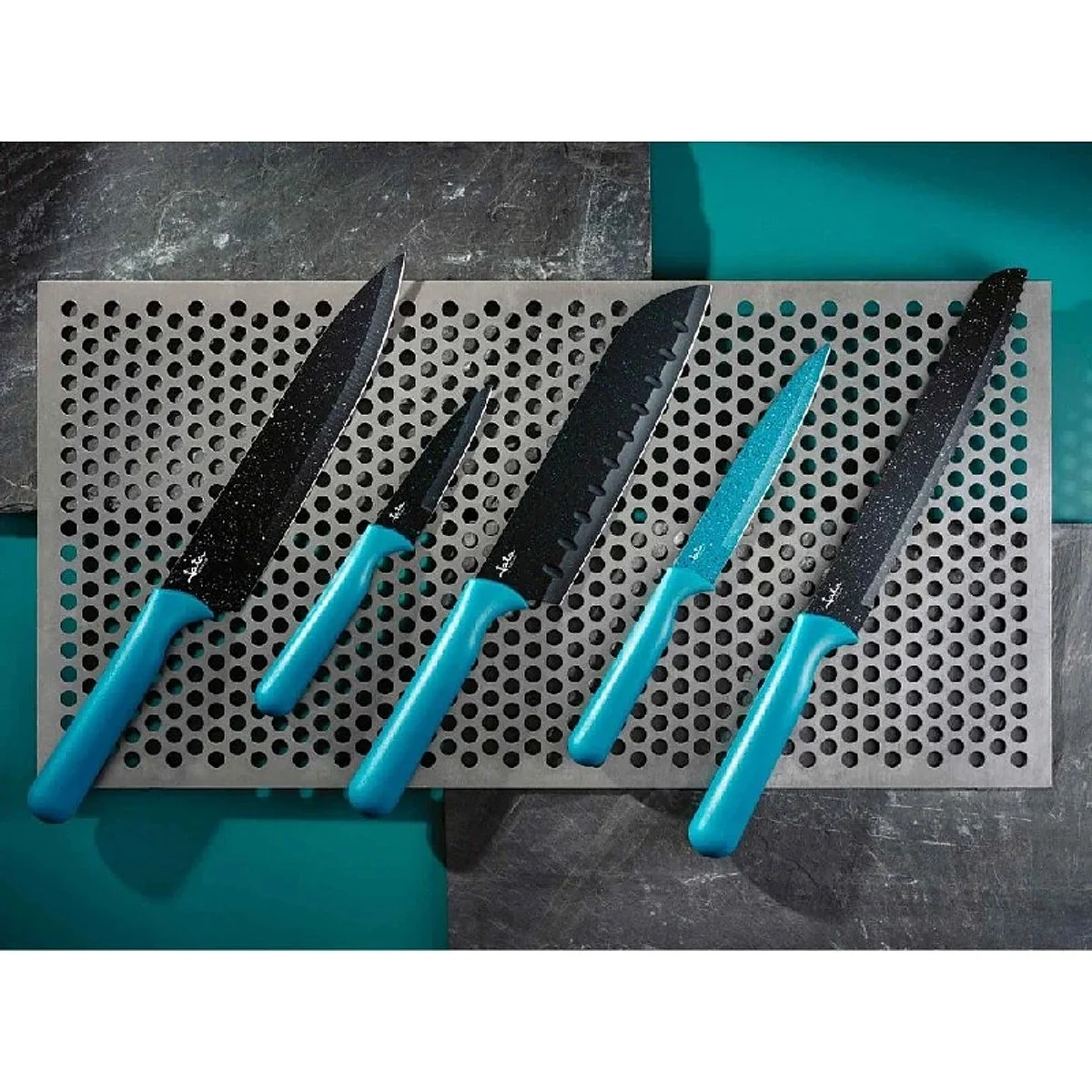 Set 5 Cuchillos Jata Puño Azul
