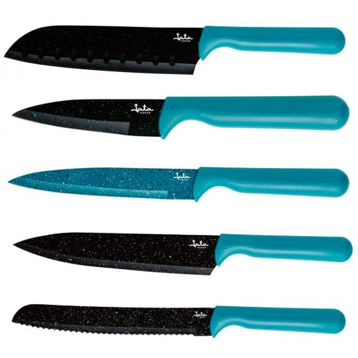 Set 5 Cuchillos Jata Puño Azul