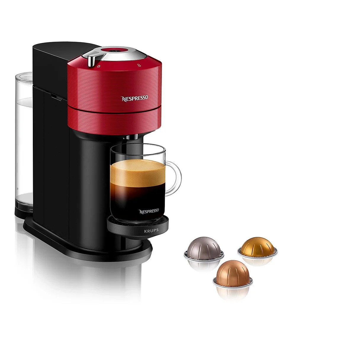 Cafetera Krups Vertuo Next Roja Espresso 1 Taza 1500 W Automática