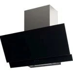 Campana Cata 90 cm Cristal Negro Inclinada 3 Niveles de Extracción