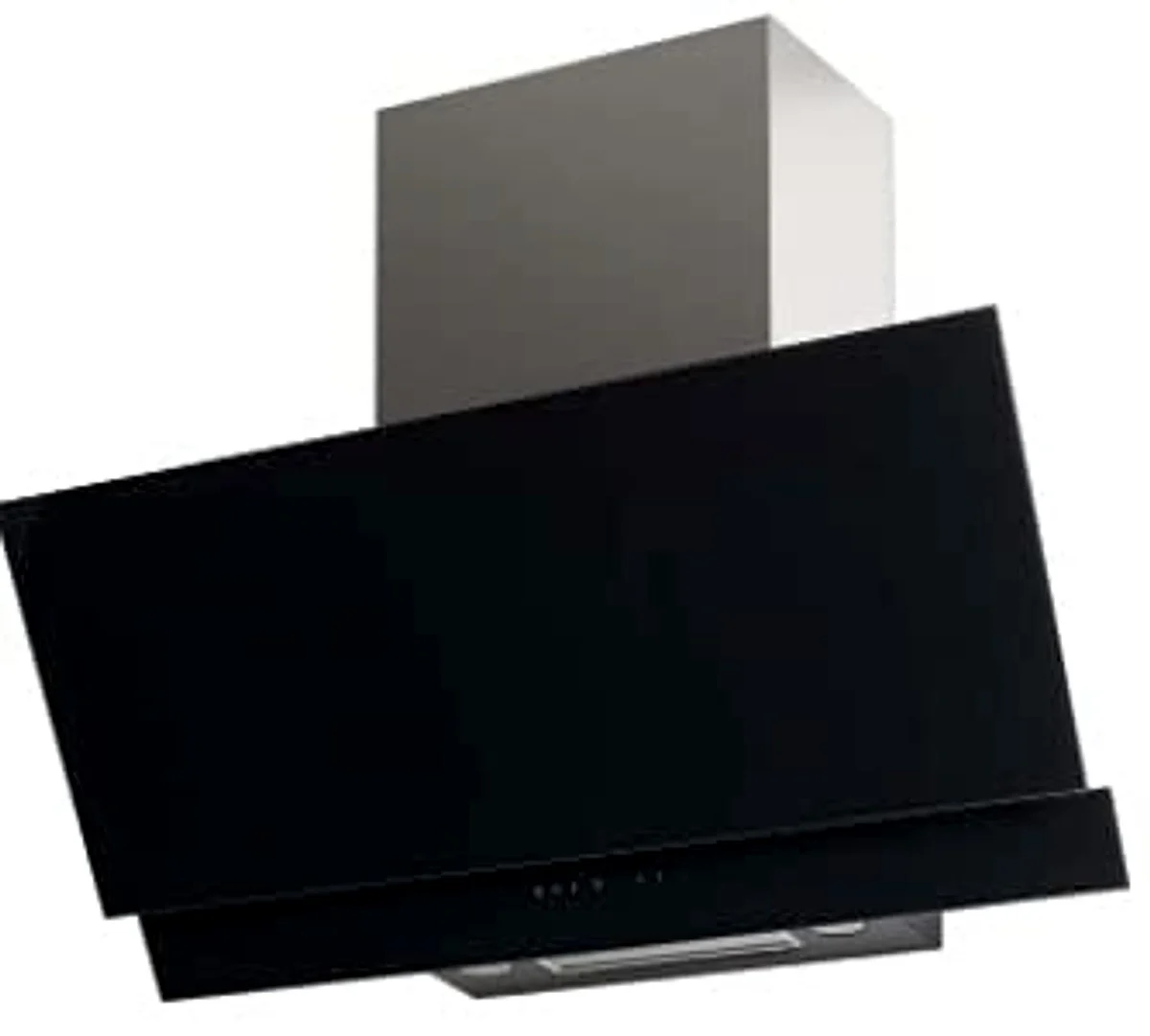 Campana Cata 90 cm Cristal Negro Inclinada 3 Niveles de Extracción