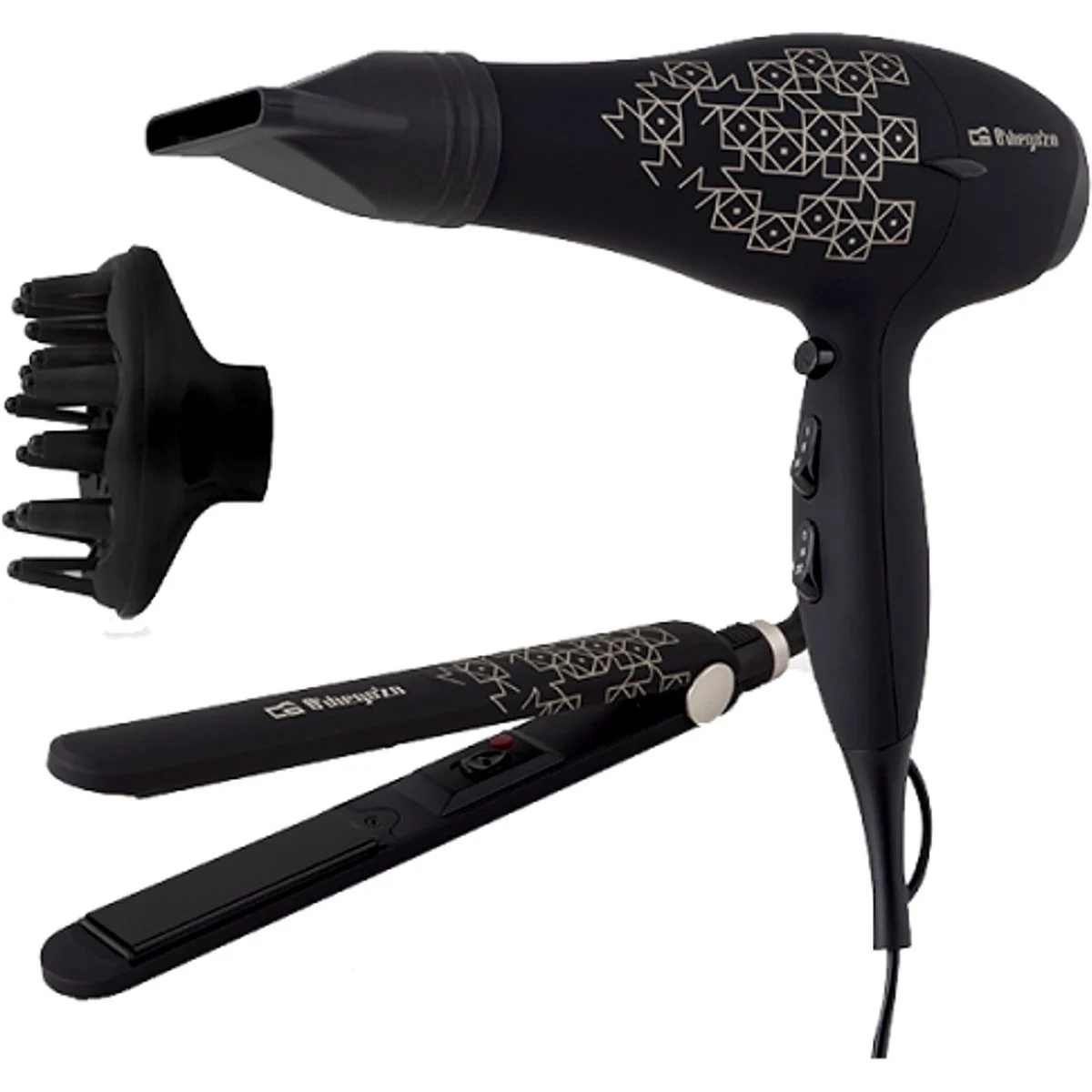 Secador y Plancha de Pelo Orbegozo SET5250 2 en 1