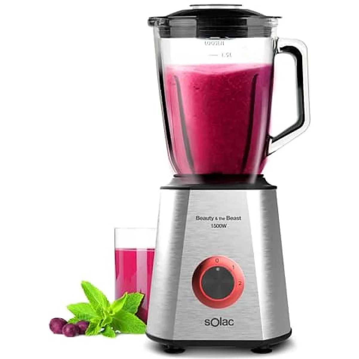 Batidora Jarra Solac 1500W Inox 1.5 L Potente y Eficiente