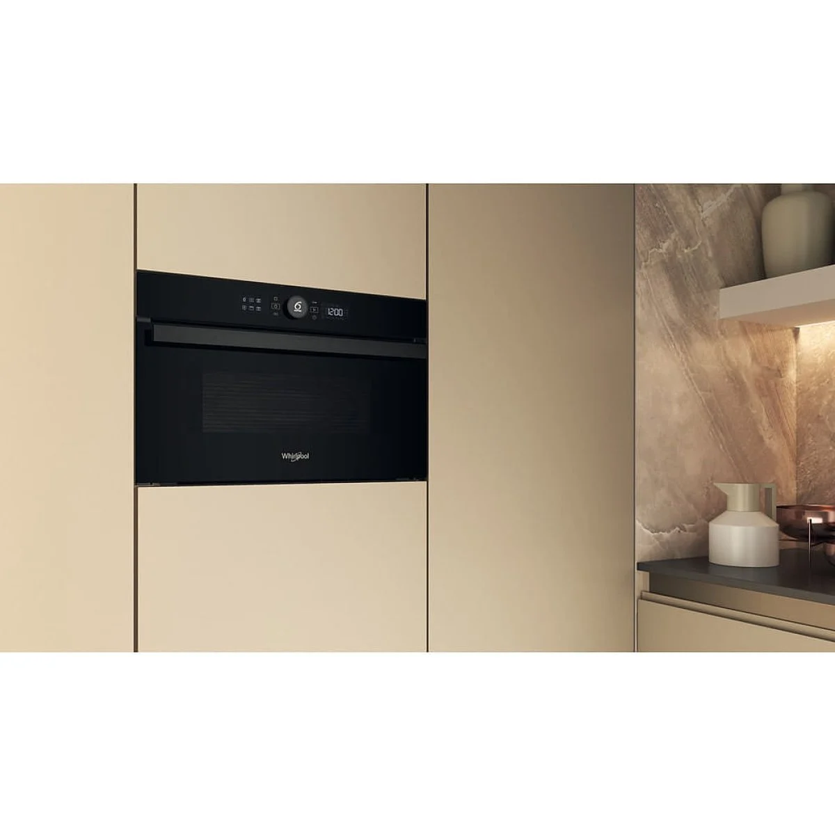 MICROONDAS WHIRLPOOL ENCASTRE NEGRO ABATIBLE 31 L