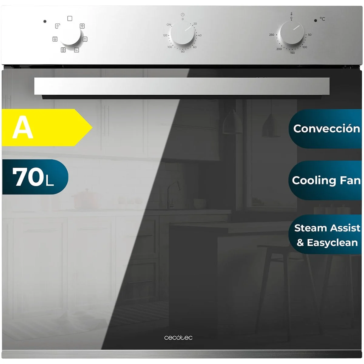 HORNO MULTIFUNCION CECOTEC 3 MANDOS Hexa M236000 Mirror Time