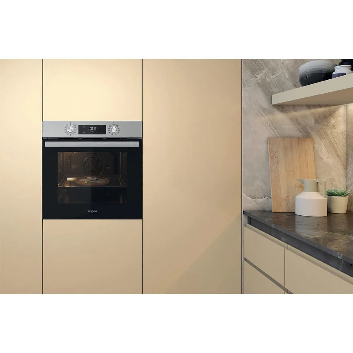 HORNO WHIRLPOOL MULTIFUNCION 71 L INOX A+