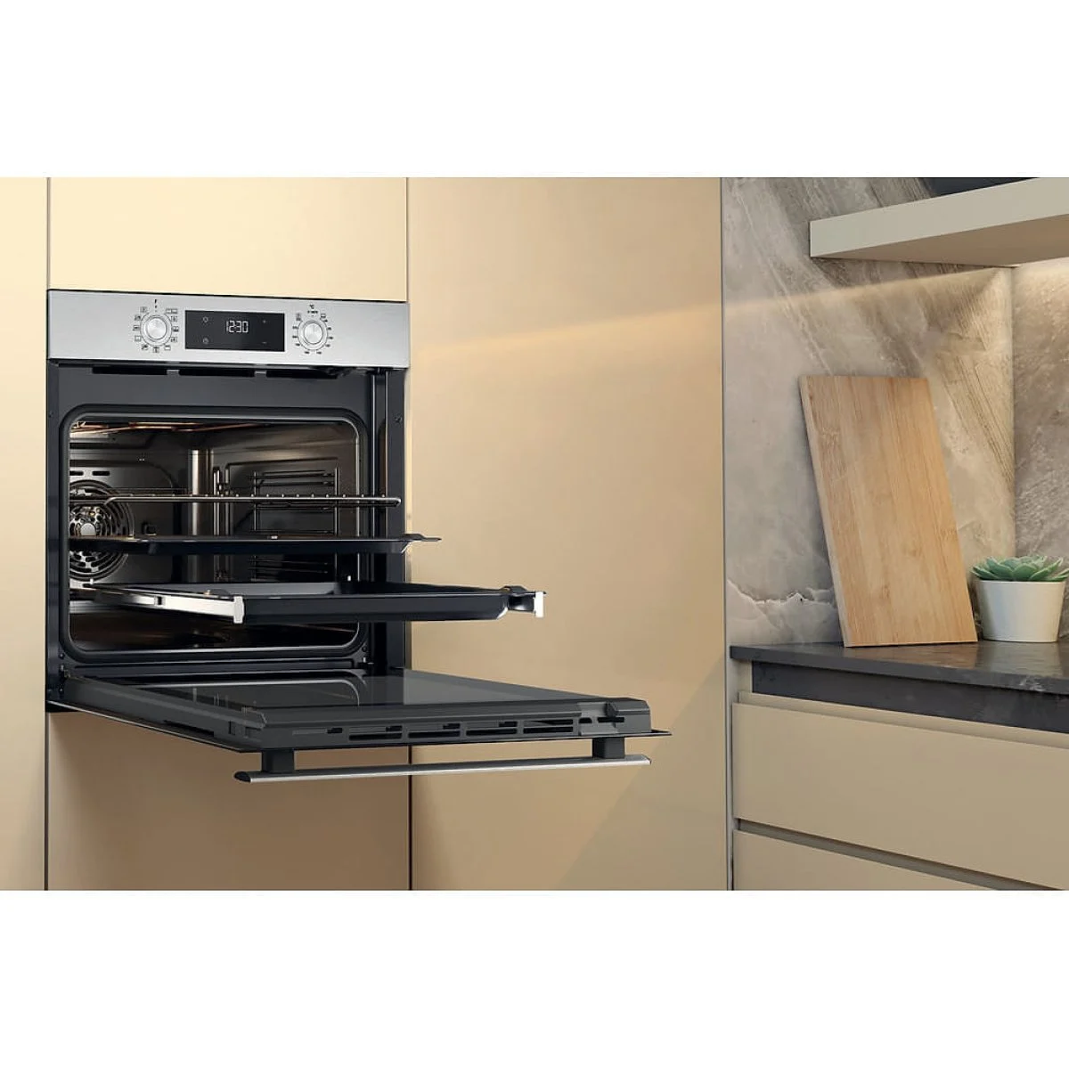 HORNO WHIRLPOOL MULTIFUNCION 71 L INOX A+
