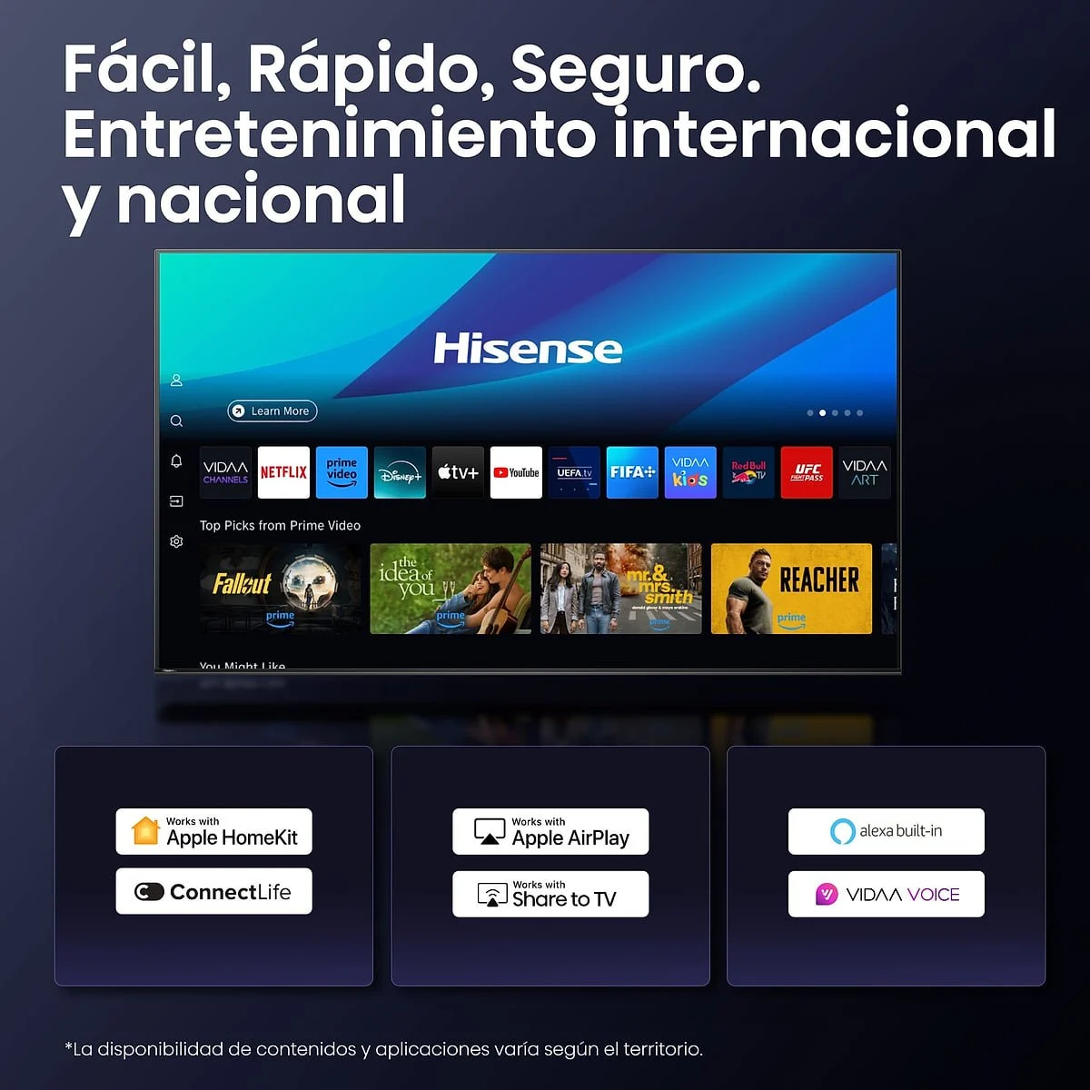 PANTALLA LED HISENSE 65" UHD 4K SMART TV