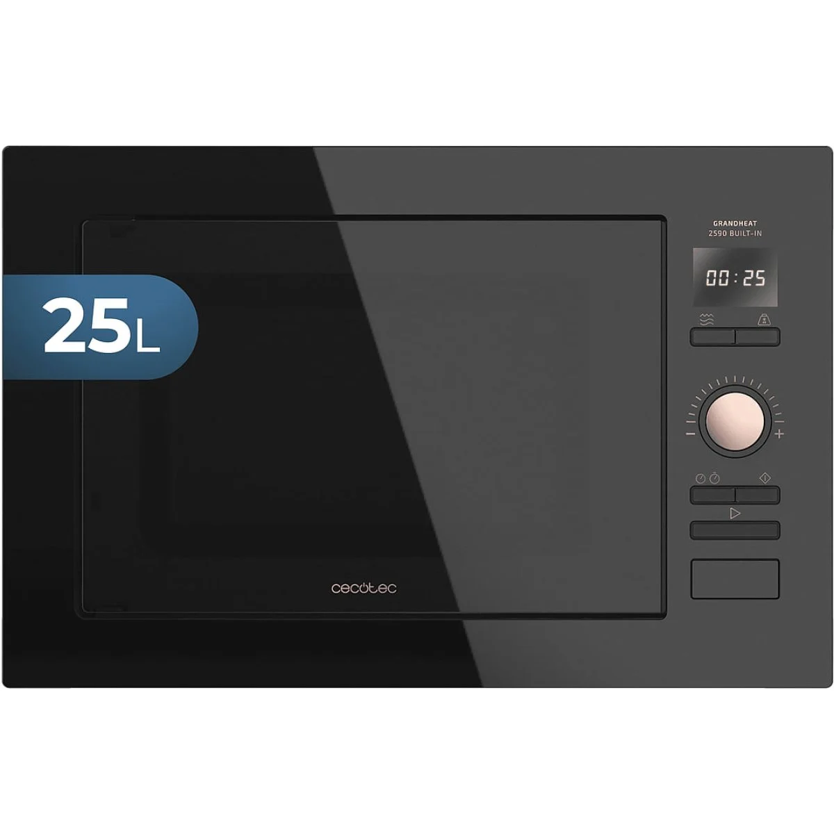 MICROONDAS ENCASTRE CECOTEC 25 L NEGRO/ROSE  GrandHeat 2590