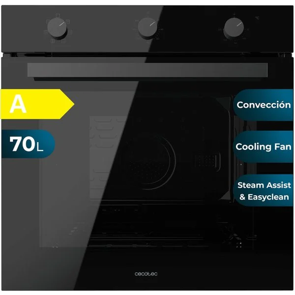 HORNO MULTIFUNCION CECOTEC 3 MANDOS NEGRO Hexa M236000 Glass Black Time A
