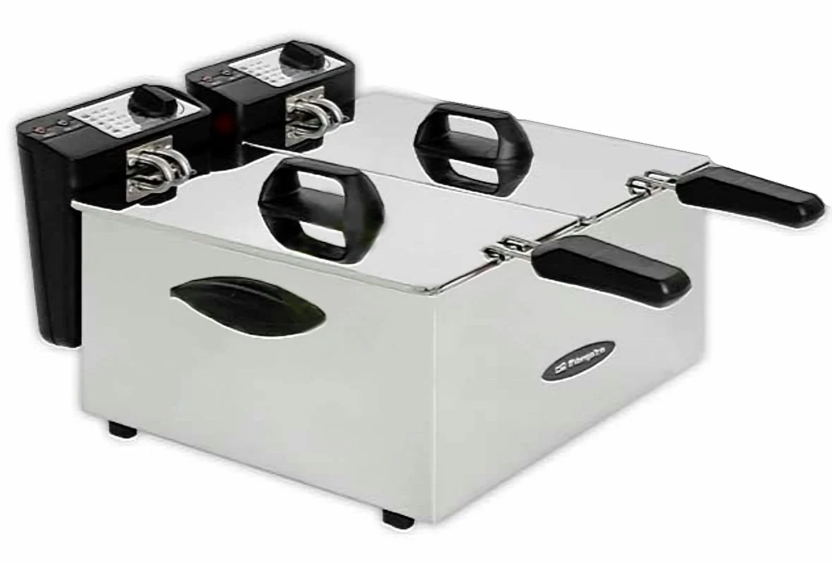 Freidora Doble Orbegozo FDR70 3.5L x 2 Inox