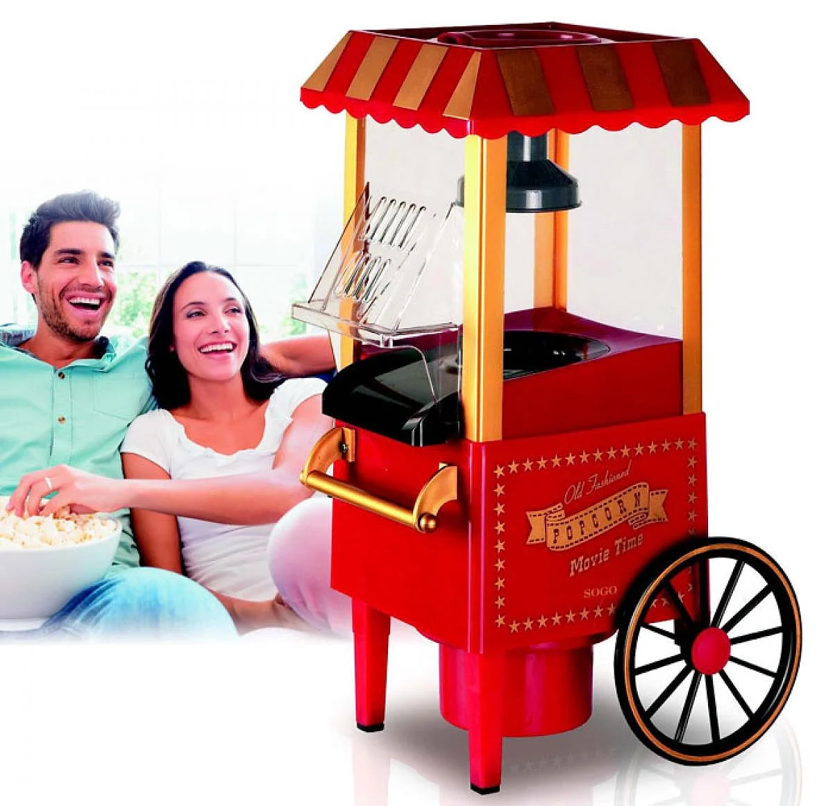 Carrito de Palomitas Sogo PAL-SS-11330 Retro 1200W
