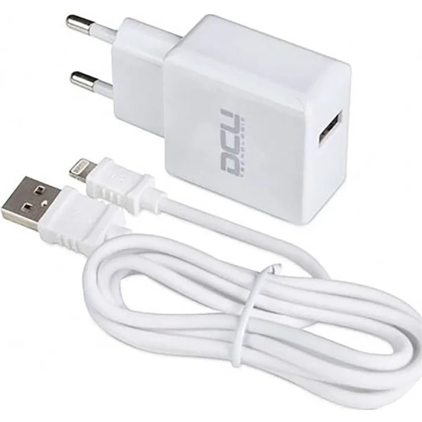 Cargador DCU 5V 2.4A + Cable Lightning 1m