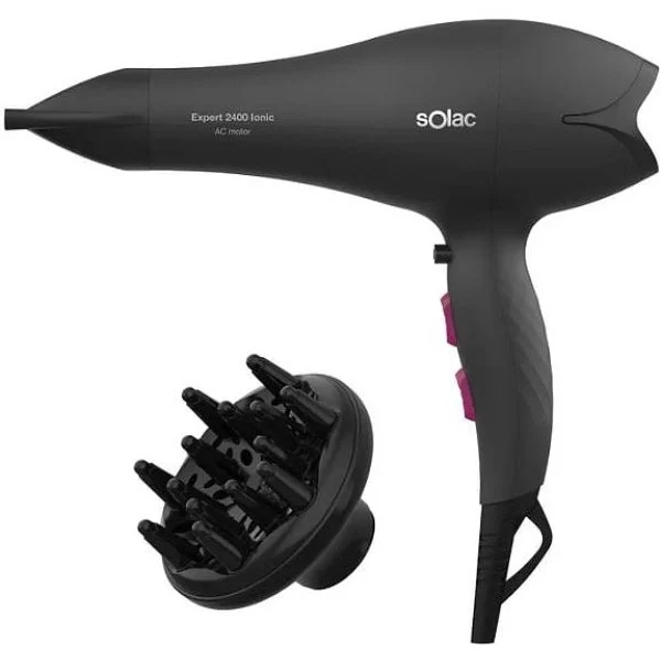 Secador de Pelo Solac 2400W Motor AC Ionic