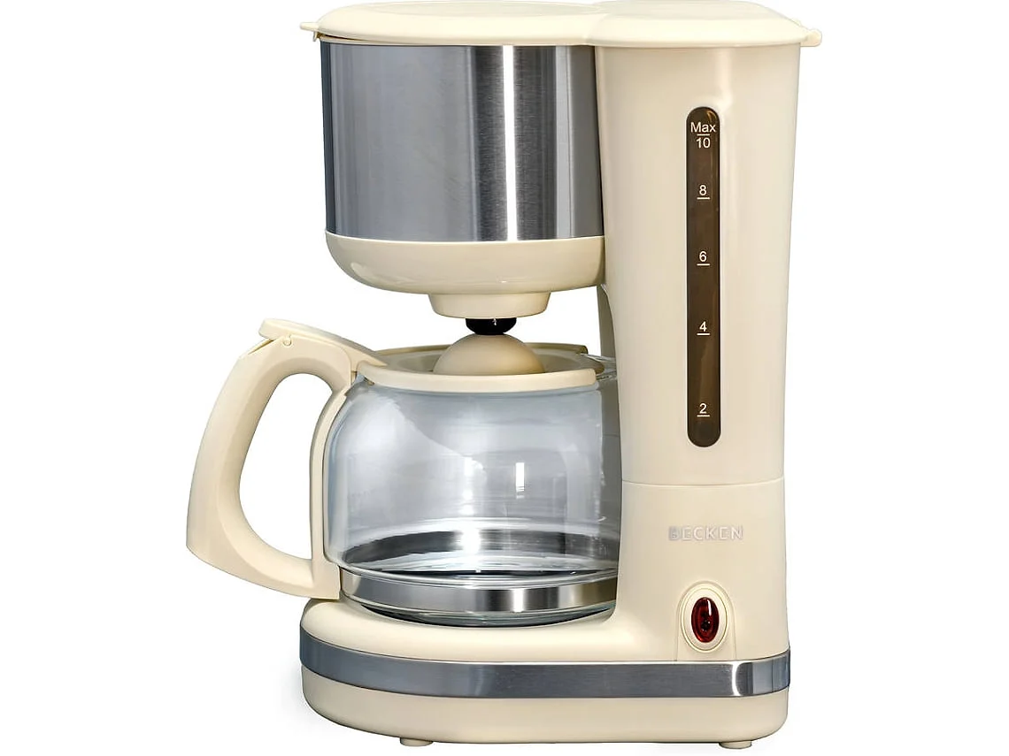 Cafetera Goteo Becken BDC8770CR 10 Tazas Retro Crema