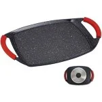 Plancha Asar Thulos Royal 47 cm Negra Asa Naranja