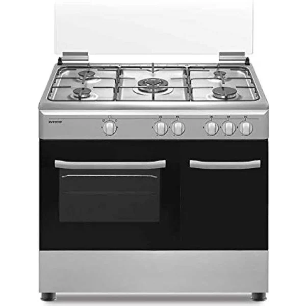 Cocina Infiniton CC9162XPB 5 F + Horno + Portabombonas Inox 90 cm