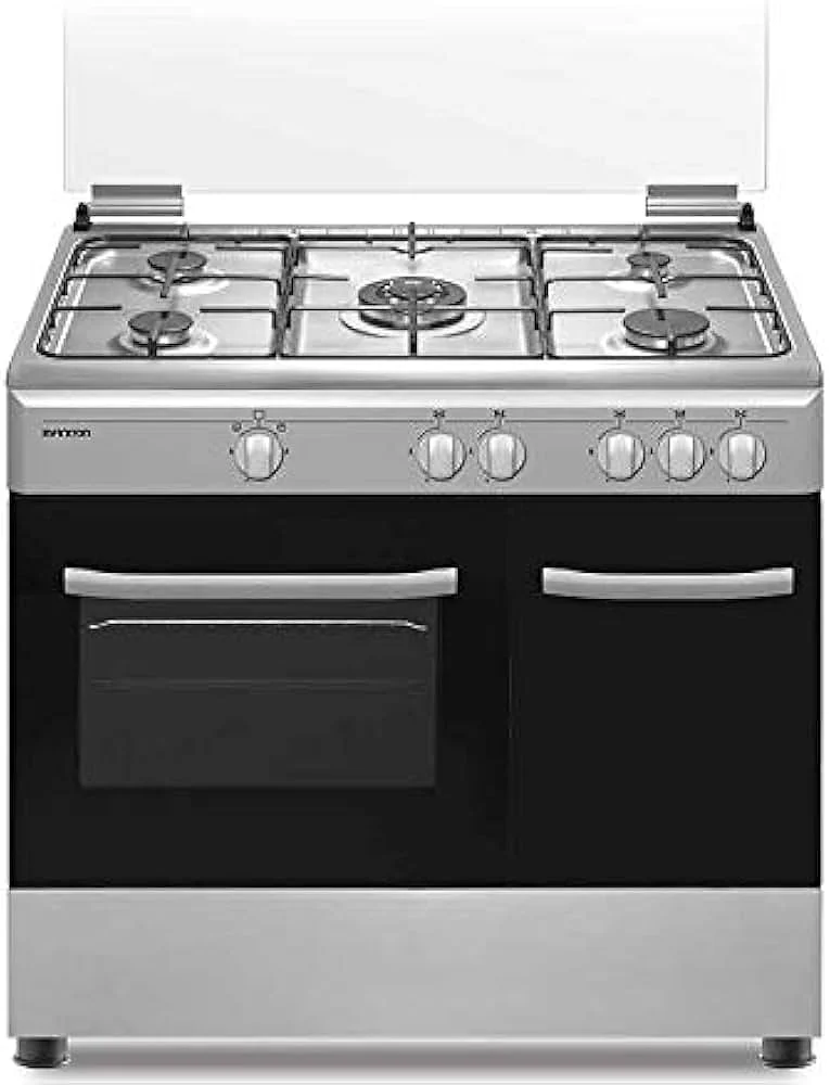 Cocina Infiniton CC9162XPB 5 F + Horno + Portabombonas Inox 90 cm