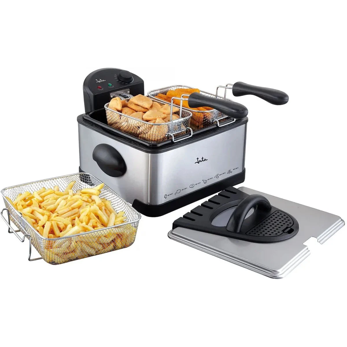 Freidora Jata FR700 4L 2000W Inox 3 Cestas