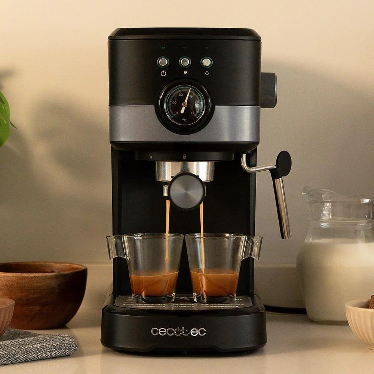 Cafetera Espresso Cecotec Power Espresso 20 Pro 2250 W 20 Bares Negra