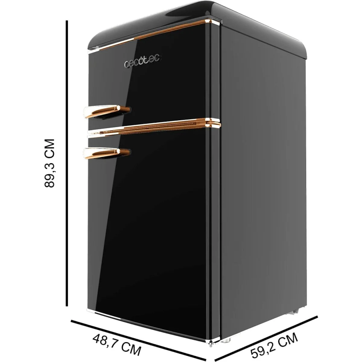 Frigorífico Cecotec 2.P Bajo Encimera Negro Clase E