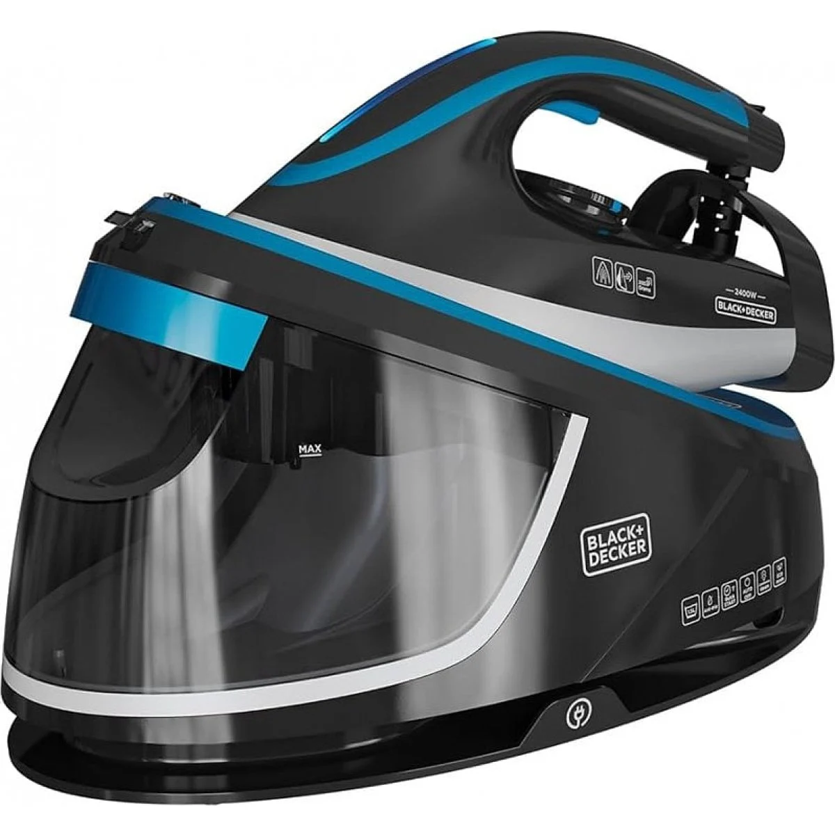 Centro Planchado Black + Decker 2400 W 8 Bares Negro