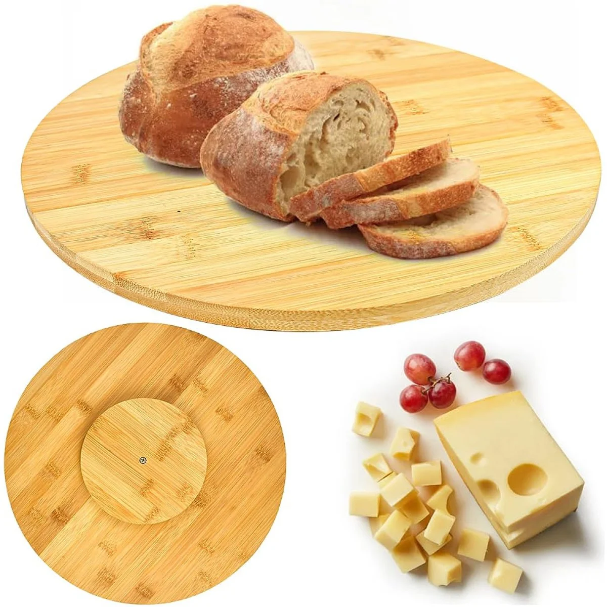 Tabla Redonda Cofan Bambu Giratoria 35 cm