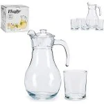Juego Jarra Cristal 1.8 L + 4 Vasos