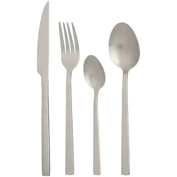 Cubertería Kinvara 16 Piezas Plata Mate