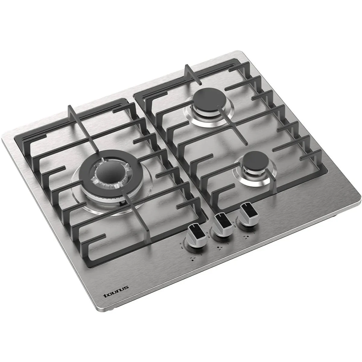 Encimera Gas Taurus GI3HB 3 Fuegos Inox 6050W