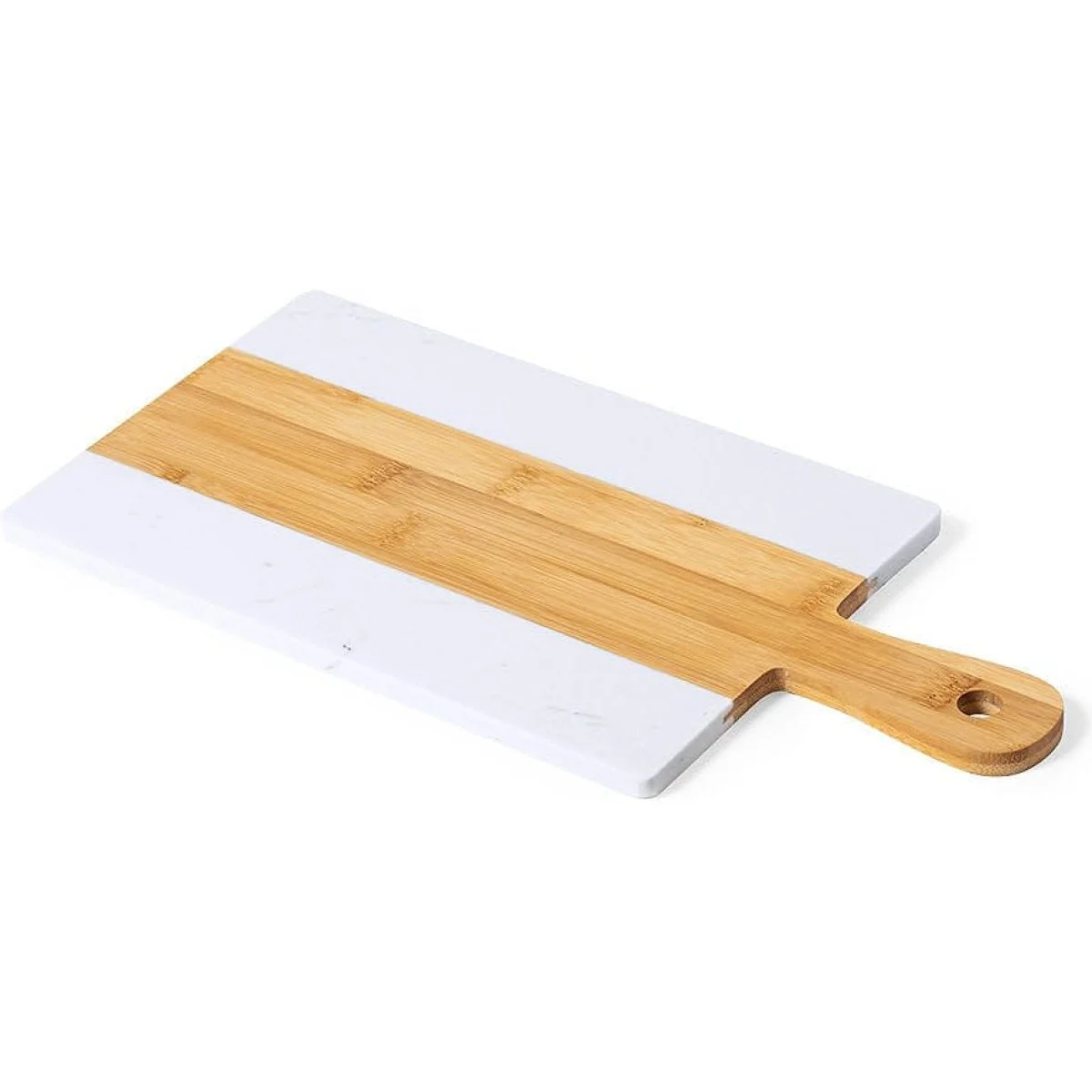 Tabla de Corte Rectangular Bestway Bambu/Mármol Blanca 38x18