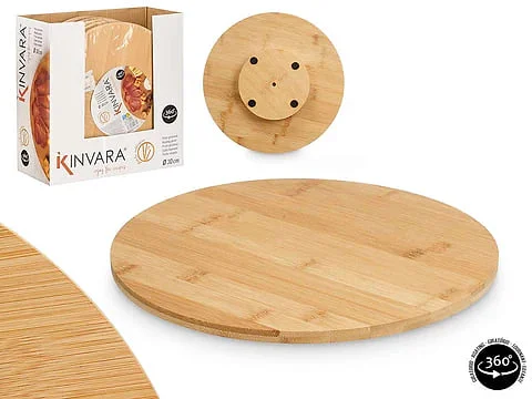 Tabla de Corte BricoCentro Bambu Redonda Giratoria 30 cm