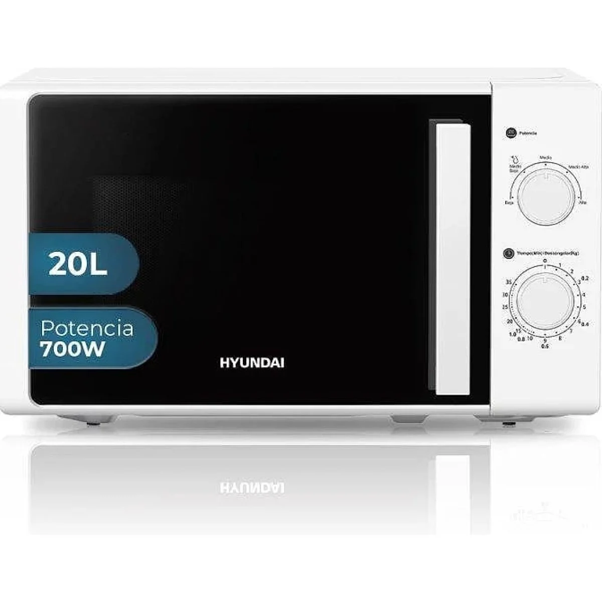 Microondas Hyundai HMW2700N 20 L 700 W Control Manual Cristal Negro