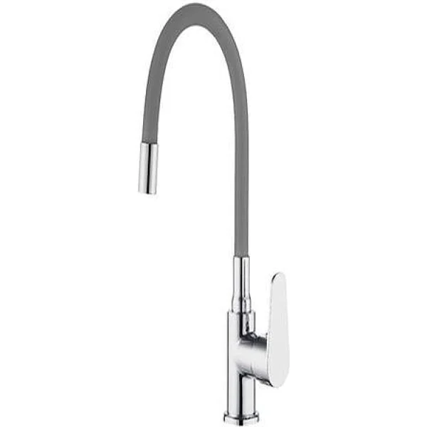 Grifo Fregadero Artic Caño Alto Flexible Gris