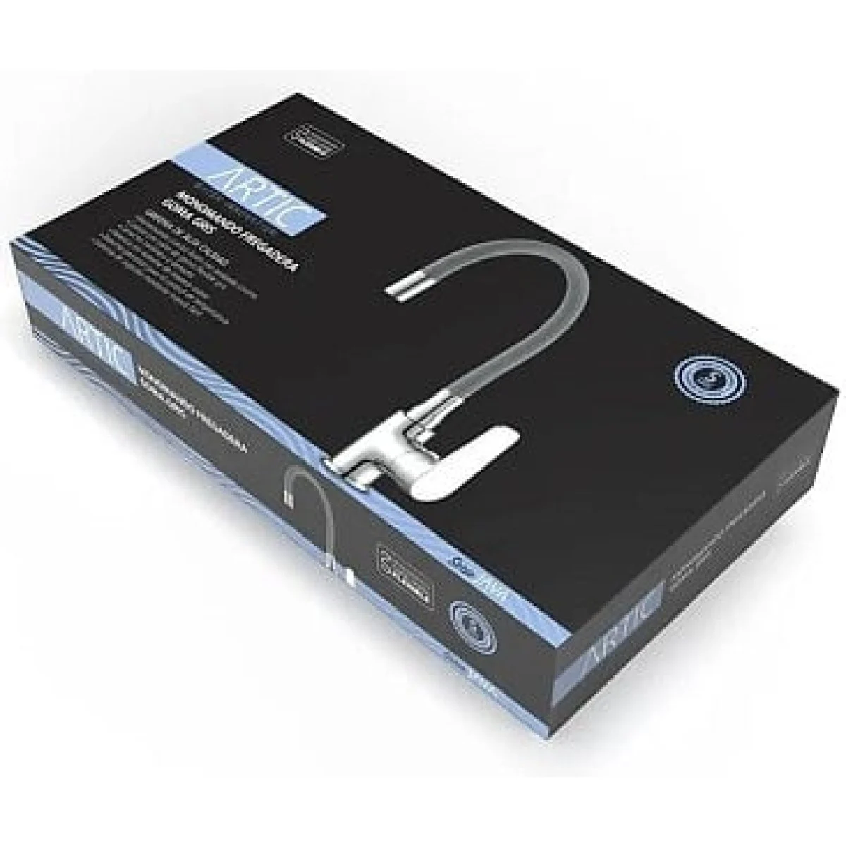 Grifo Fregadero Artic Caño Alto Flexible Gris