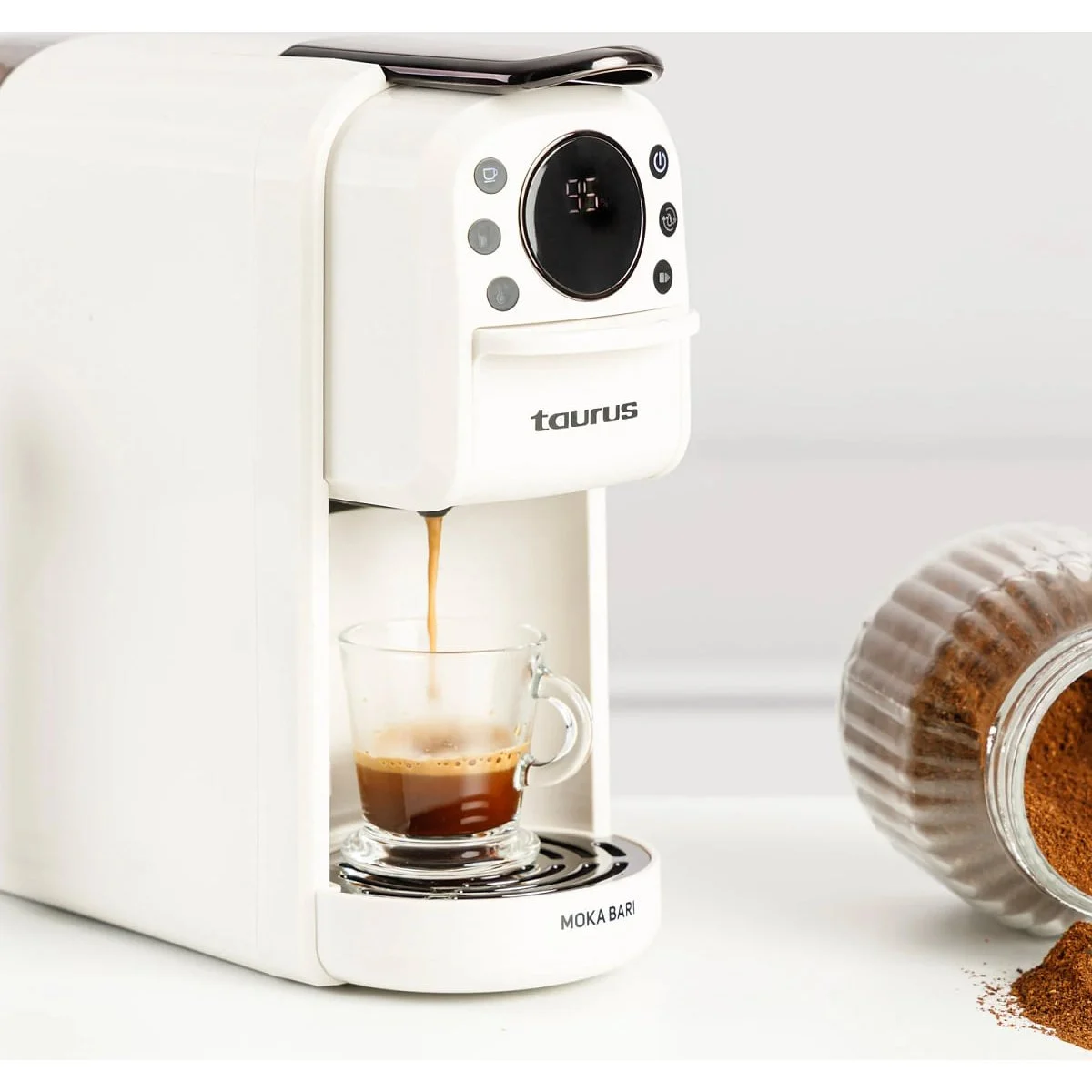 Cafetera Multicápsula Taurus Moka Bari Cream 20 Bares 4 en 1