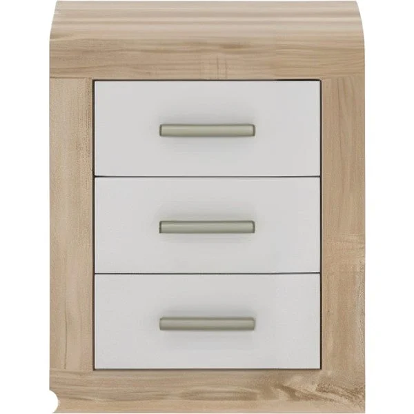 Mesita Cambrian Sara 3 Cajones Blanco 60x50x35