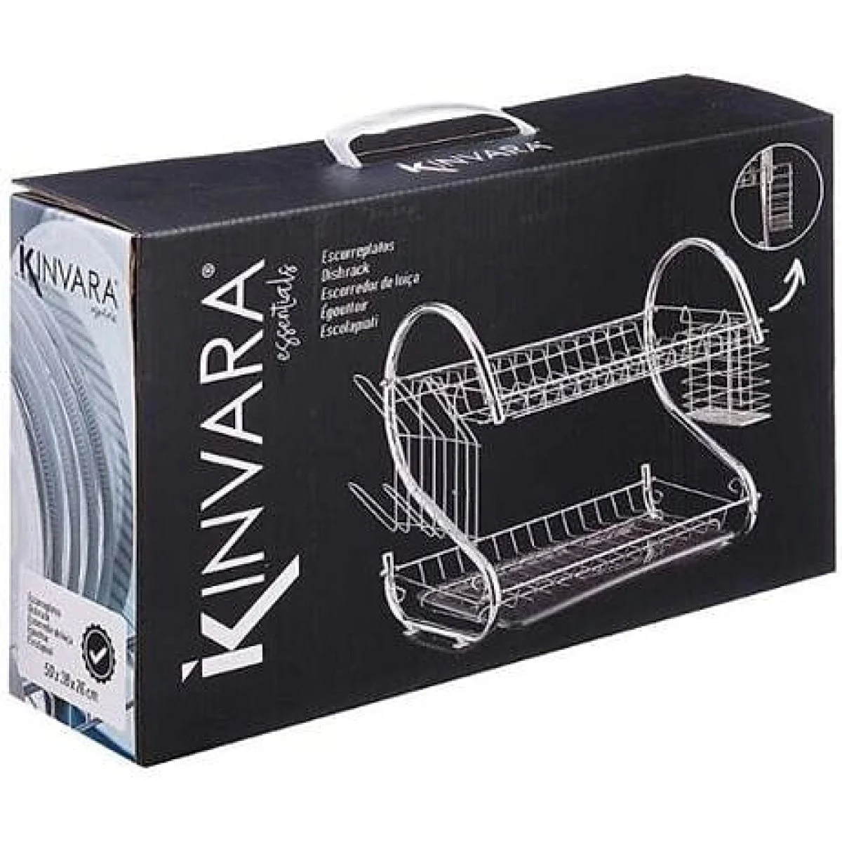 Escurreplatos Kinvara 2 Alturas Metal/Gris
