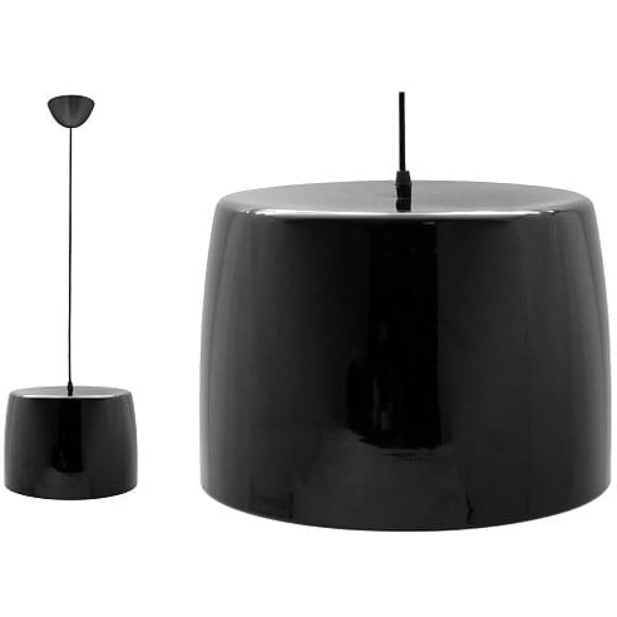 Lámpara redonda Expolux Pant Acrílica Negra LED