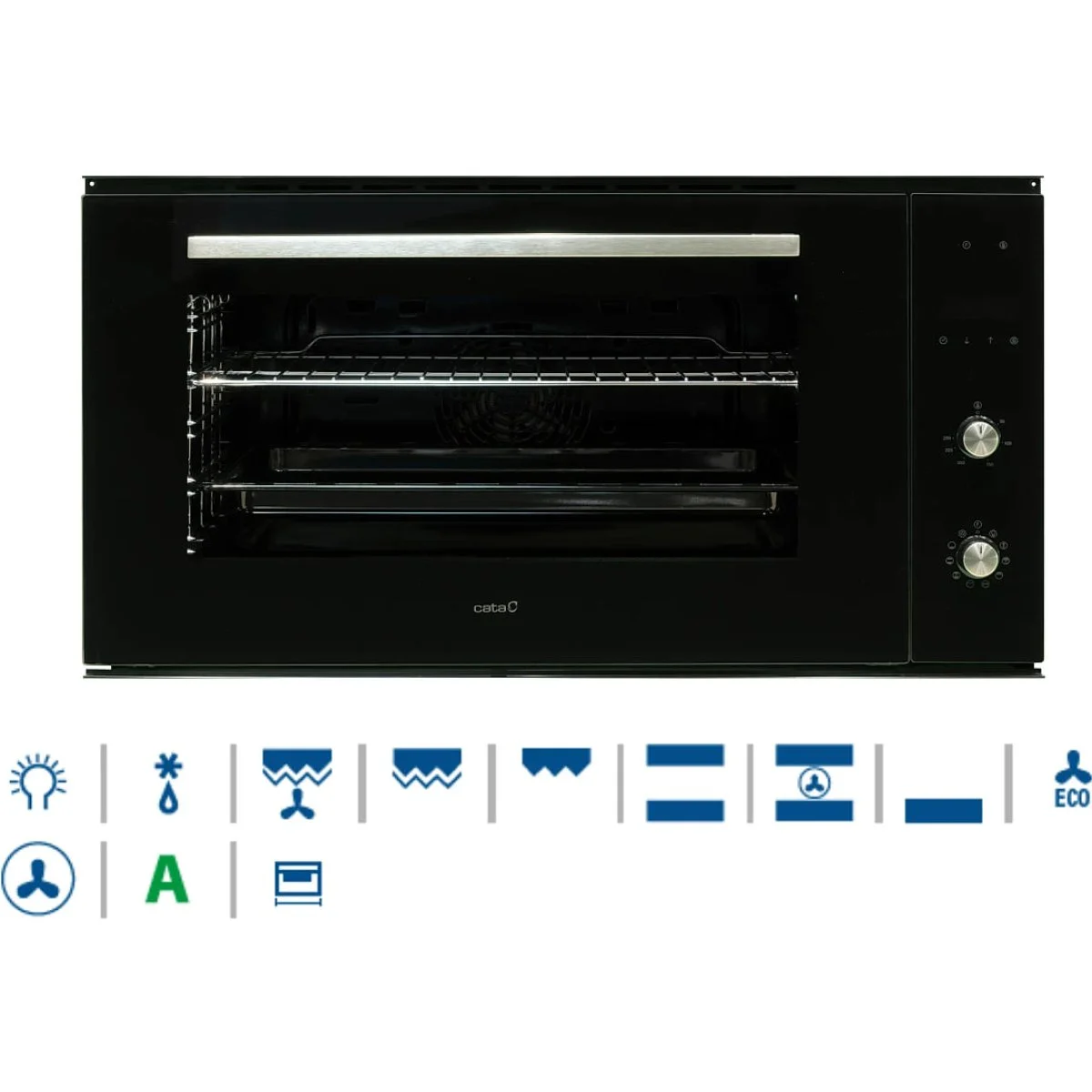 Horno Multifunción Cata MDS8101FB 73 L Cristal Negro Clase A