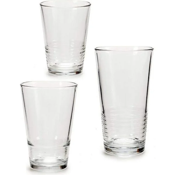 Juego 18 Vasos Vivalto Cristal Transparente