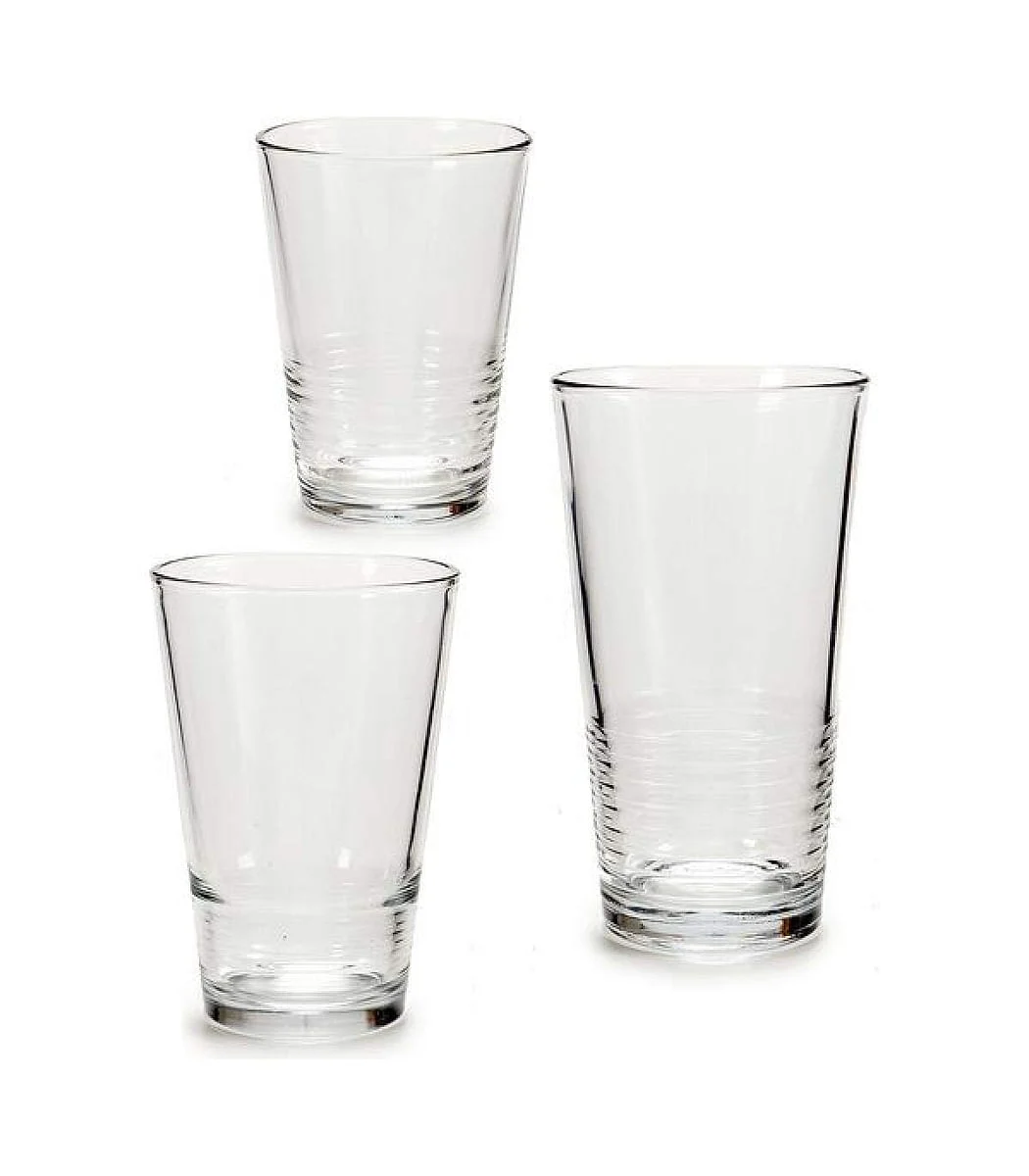 Juego 18 Vasos Vivalto Cristal Transparente