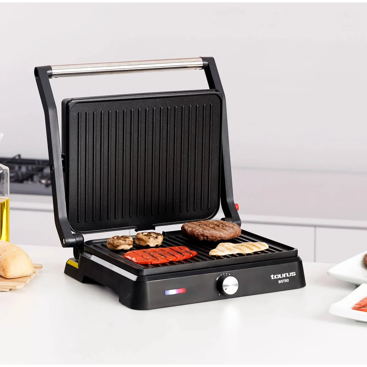 Grill Taurus Bistro 2600 W 29x23 cm Apertura 180º Negro Inox