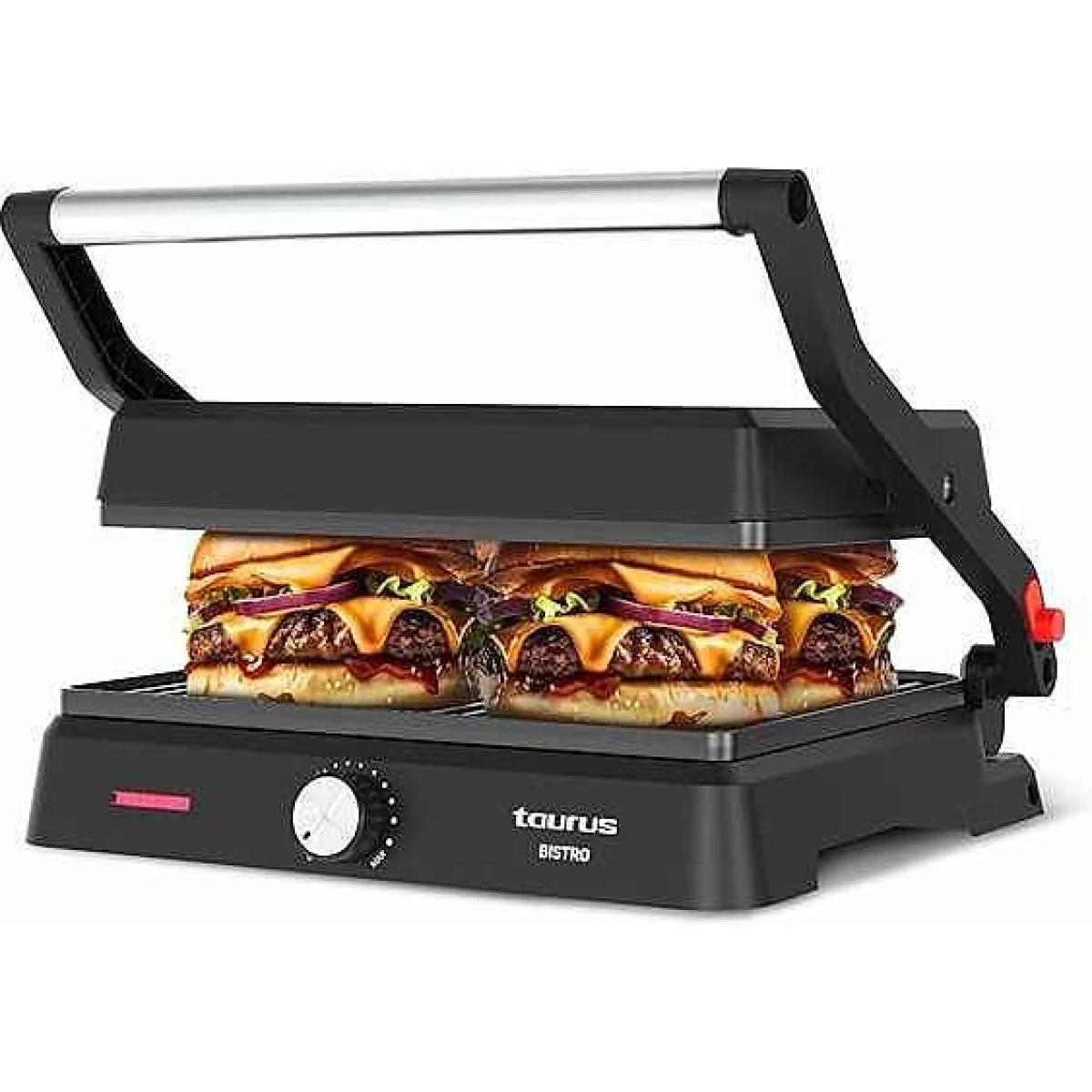 Grill Taurus Bistro 2600 W 29x23 cm Apertura 180º Negro Inox