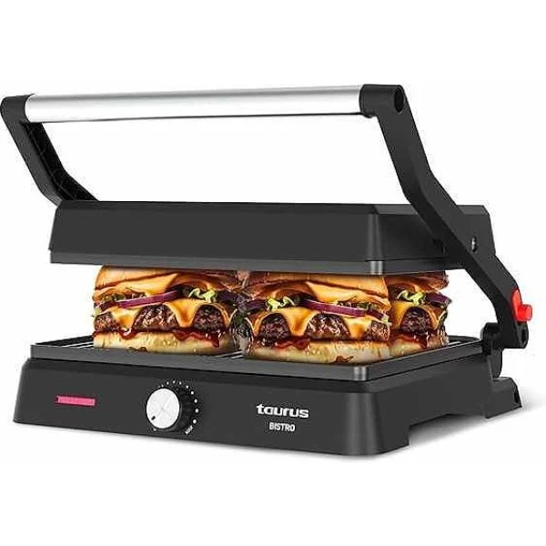 Grill Taurus Bistro 2600 W 29x23 cm Apertura 180º Negro Inox