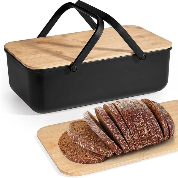 Panera de Metal Negra Ø 26,5 cm Diseño Elegante y Moderno