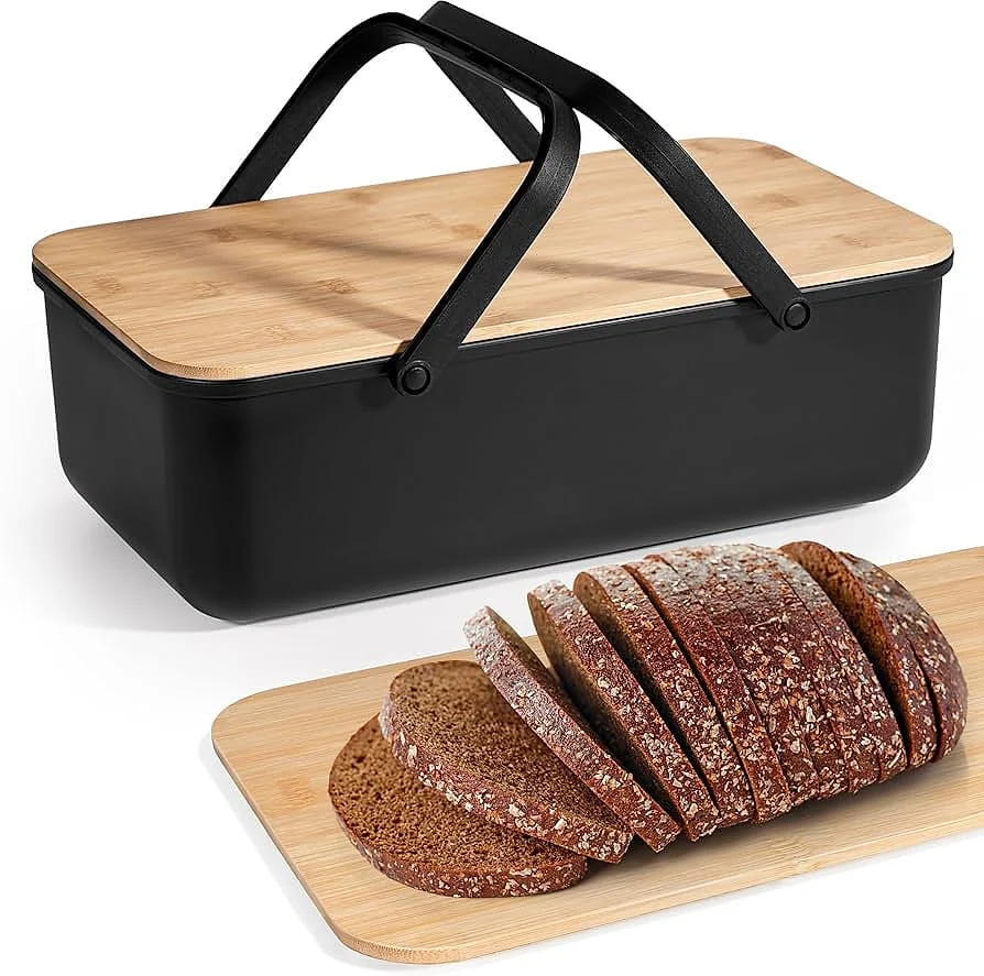 Panera de Metal Negra Ø 26,5 cm Diseño Elegante y Moderno