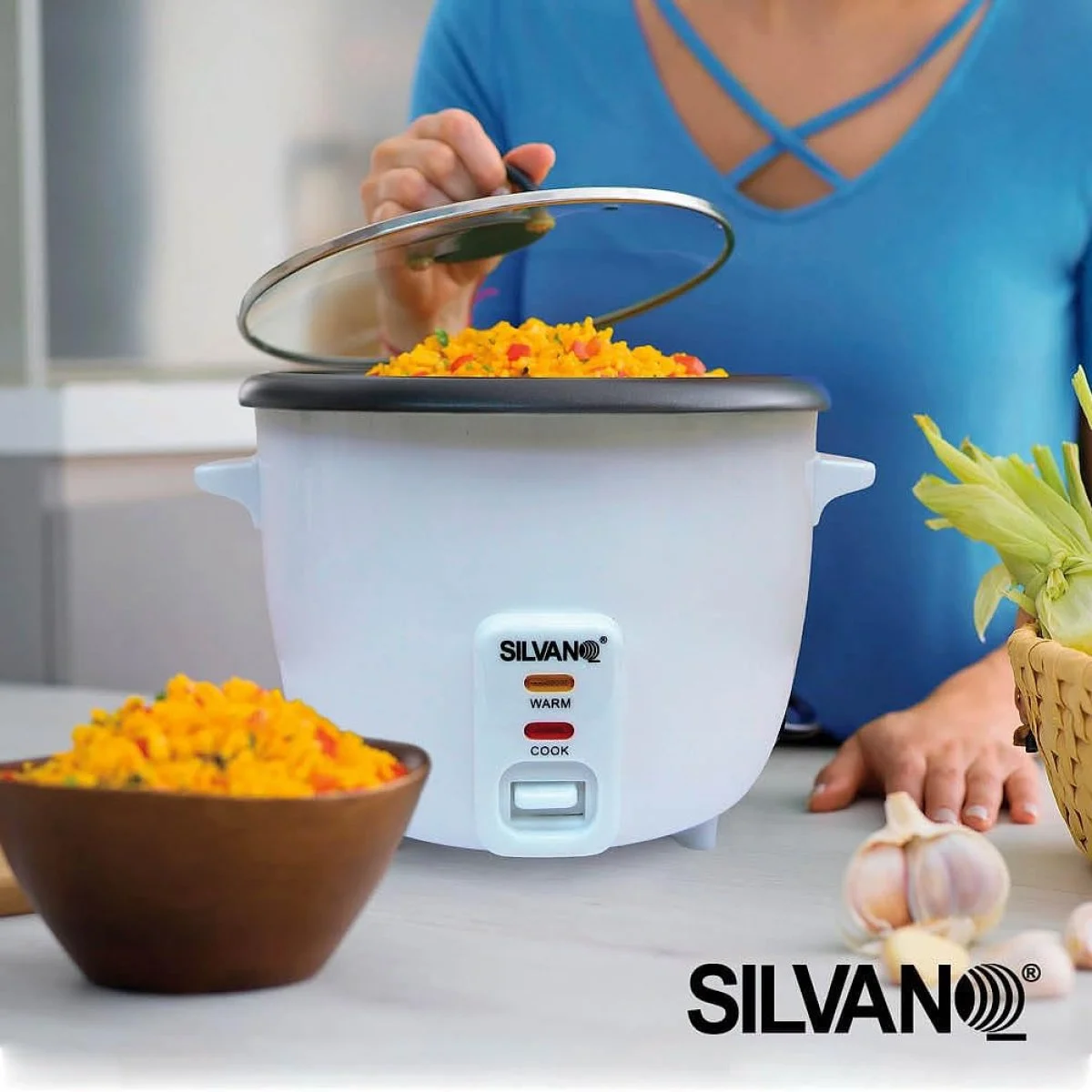 Olla arrocera eléctrica Silvano 1.8 L 700W