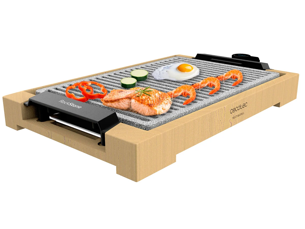 Plancha Asar Cecotec Tasty&Grill 2000 Bamboo LineStone 2000 W